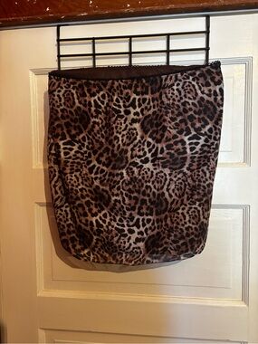 Animal Print Mini Skirt - Brown Leopard